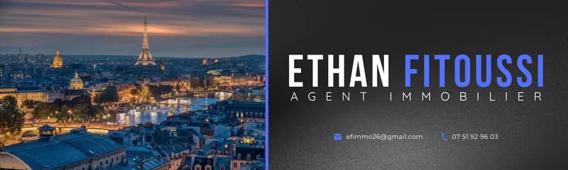 Bannière LinkedIn Ethan Fitoussi — Agent Immobilier