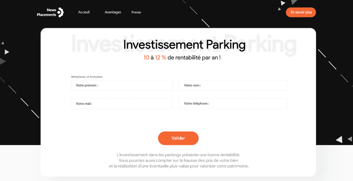 Investissement Parking